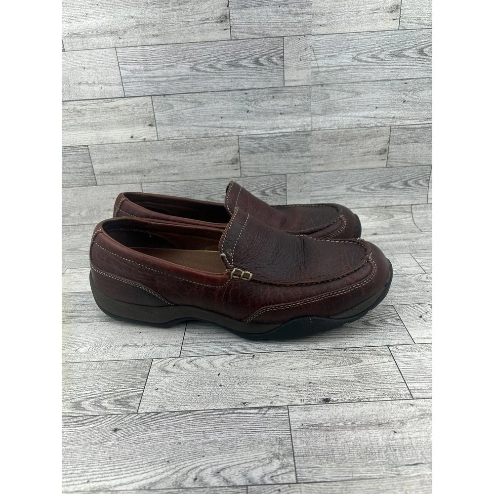 LL‎ Bean Men Sz 10.5 M Brown Leather Venetian Loafers 0GTF7 04 Slip On Shoes